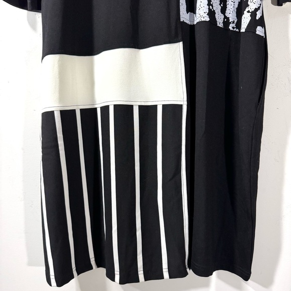 Fashion Concepts Knit Artsy Midi Dress black and white - Picture 4 of 10